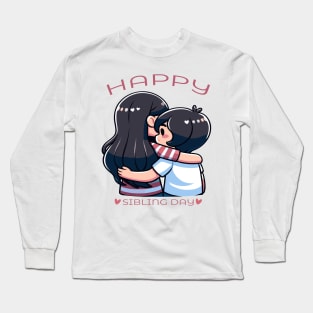 Heartfelt Hug: Celebrating Sibling Love Long Sleeve T-Shirt